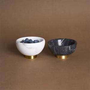 Bol décoratif en marbre élégant pour la décoration de la pièce maîtresse Plateau de présentation en pierre naturelle Accent moderne pour la maison, la cuisine ou le bureau - Product Image 6