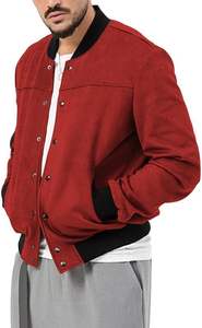 Wholesale Customizable Light <b>Weight</b> Canvas Baseball Jacket Solid Sublimation Sportswear for University Athletes OEM Available - Product Image 5