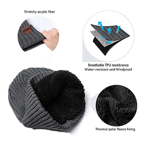 Custom Logo Embossed Embroidery Warm Ribbed Skull Cap Beanie for Men and <b>Women</b> Casual Use for Summer and Winter <b>Weather</b> - Product Image 5