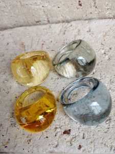 Servilleteros de resina azul hechos a mano, vajilla elegante, anillos de resina, anillos de resina de estilos naturales únicos - Product Image 3