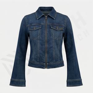 Veste en jean pour femme, couleur personnalisée, OEM ODM, qualité supérieure, chaude, confortable, tendance, style universitaire, veste tendance - Product Image 1