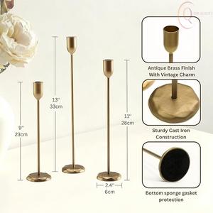 Porte-bougie en métal élégant pour la décoration de table de salon, design moderne, utilisation pour le Ramadan, imperméable, durable pour l'intérieur de la maison - Product Image 2