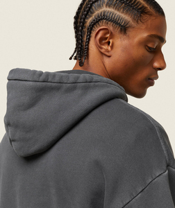 Survêtement surdimensionné délavé à l'acide pour hommes avec logo personnalisé OEM ODM combinaison de jogging confortable en coton mélangé à bas prix de quantité minimale de commande OEM - Product Image 6