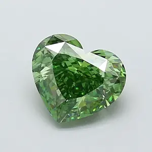 Heart 2.02ct VS1 Fancy <b>Vivid</b> Green Lab Grown Diamond - Product Image 1