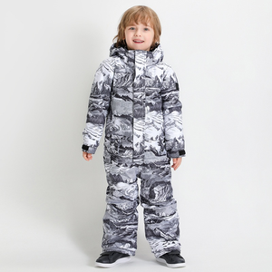 Imperméable et coupe-vent respirant épaissi Heattech placage combinaison de Ski une pièce pour enfants grande taille Double planche vêtements de sport - Product Image 3