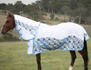 Manta para Caballo de Algodón Ripstop Transpirable de Primera Calidad con Manta para el Cuello Desmontable, Juego Completo de Mantas Combinadas para Caballo, Manta para Caballo de Algodón Transpirable de Primera Calidad - Product Image 1