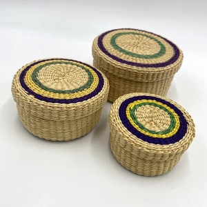 Seagrass <b>boxes</b> office home <b>decor</b> <b>lid</b> containers eco friendly oval sea grass storage box container - Product Image 4