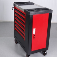Chariot à outils mobile à 7 tiroirs, armoire roulante en acier robuste, coffre de rangement professionnel pour matériel et outils électriques