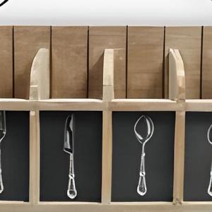 Best Quality Wooden Hanging Cutlery Holder With Four Compartment For Sale In Best Price - Product Image 3