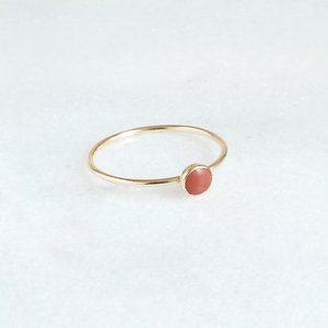 Bague de fiançailles à la main en argent sterling 925 avec cabochon de jaspe rouge en argent fin pour cadeau de mariage - Product Image 1