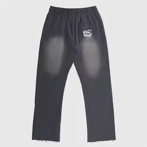 Trajes de chándal para hombres Pantalones de chándal de moda y conjunto de Sudadera con capucha Cremallera hasta Personalizar Stitch Sudaderas con capucha lavadas con ácido para hombres - Product Image 4