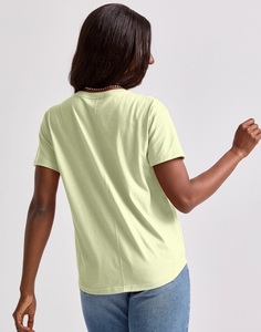 Camiseta de algodón informal de alta calidad para mujer, camiseta de manga corta transpirable e imprimible personalizada, talla XL - Product Image 2