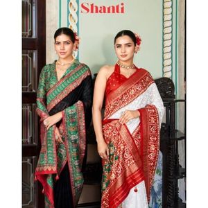 Presentación de Superhit Designer Pashmina Multi Thread Heavy Party Wear Saree Fabricante por Saurya Life Style Surat - Product Image 3