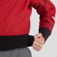 Nouveau design personnalisé, veste kayak avec fermeture éclair dans le dos pour hommes, combinaison étanche en latex avec poches avant, veste sèche