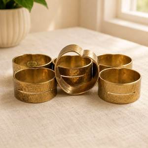 Porte-serviettes en laiton faits à la main pour la décoration de table de mariage, style moderne doré pour les hôtels et les restaurants - Product Image 1