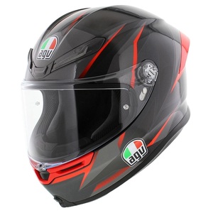 AGV K6 S Slashcut Negro Brillante Rojo, Casco Integral para Motocicleta, Nuevo E2206! - Product Image 6