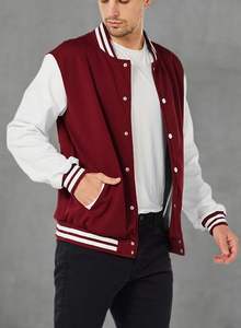 Veste Varsity Letterman 100% coton pour hommes personnalisés manteau bomber de baseball décontracté coupe ajustée pour l'hiver - Product Image 5