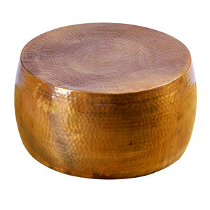 Elegante mesa de centro plateada con diseño de acabado martillado Mesa de salón Metal Precio personalizado muebles de sala de estar - Product Image 5