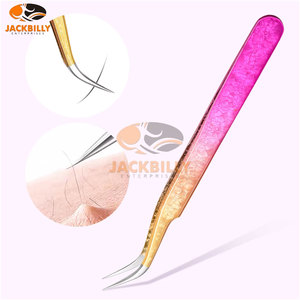 Premium Private Label Fiber Tip <b>Tweezers</b> for Eyelash Extensions Professional Volume Lash <b>Tweezers</b> Lash Application - Product Image 4