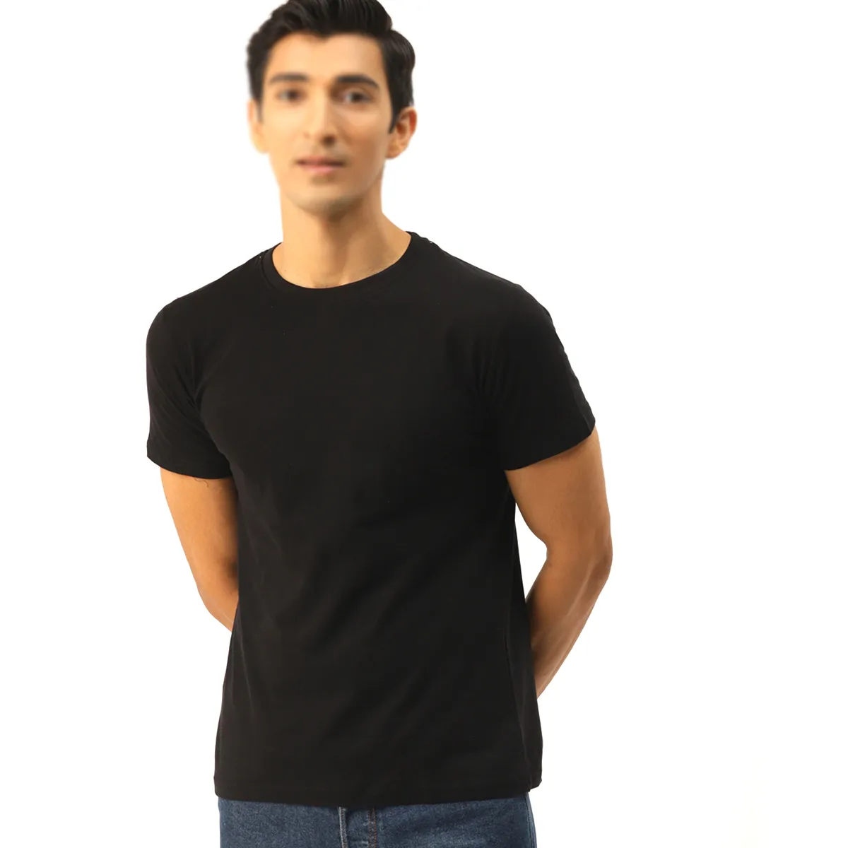 T-Shirt da uomo traspirante in cotone 100% da uomo abbigliamento Casual Slim Fit con scollo a girocollo senza cuciture T-Shirt da uomo
