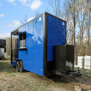 Camion de restauration mobile BBQ 8,5x24, nouvelle conception, entièrement équipé, cuisine extérieure personnalisée, remorque de camion de restauration mobile BBQ 7x14 entièrement équipée - Product Image 1