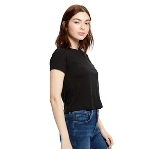 T-SHIRTS CROP CREW À MANCHES COURTES POUR FEMMES TEE T-SHIRT À PRIX DE GROS POUR FEMMES - Product Image 2