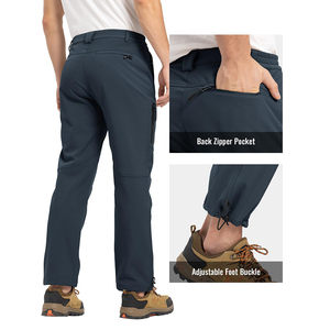 Pantalones de caparazón blando de aventura al aire libre para hombre, pantalones impermeables a prueba de viento, transpirables, de secado rápido, ligeros, duraderos, ropa de camping - Product Image 6