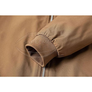 Men <b>Zip</b> <b>up</b> <b>Jacket</b> with Stand Collar and Front Logo Modern Design Adjustable Hem & Cuffs for Comfortable Fit Casual - Product Image 5