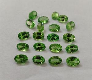 Granate verde tsavorita natural corte ovalado 3x5mm facetado-Piedras preciosas sueltas de calidad superior granate verde tsavorita - Product Image 6