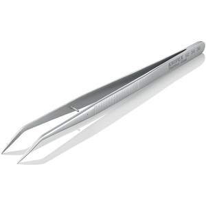 Pince à épiler chirurgicale dentaire de précision KNIPEX, 155 mm de long, avec placage chromé à angle de 45° - Product Image 4