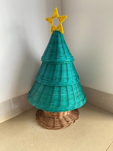 VGREENART Handmade Eco-Friendly Rattan Christmas <b>Tree</b> <b>Stand</b> High Quality - Product Image 2