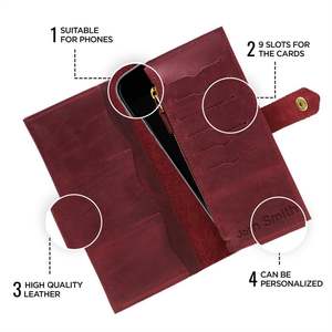 2025 Pakistan Vintage Female Genuine Leather <b>Wallet</b> Open Closure Durable Portable Long Clutch <b>Card</b> <b>Holder</b> <b>for</b> Women LBW-0179 - Product Image 6