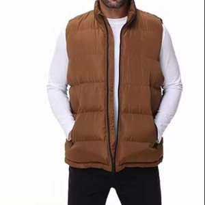 Vente directe d'usine Meilleure vente Gilet matelassé zippé décontracté pour homme Hiver Haute qualité Respirant Personnalisé 100% polyester - Product Image 1