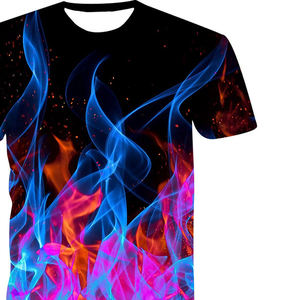 T-shirts imprimés en 3D pour hommes, nouveauté, vêtements ajustables, élégants, respirants et personnalisés, tissu tricoté à motif solide - Product Image 6