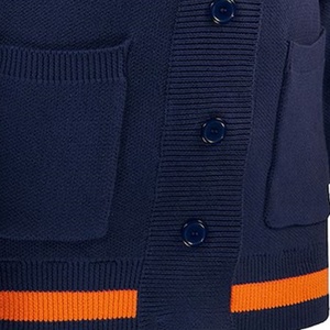 Año Nuevo azul marino invierno acrílico cárdigan suéter personalizado Color y bordado suéter de punto Sorority University College para Unisex - Product Image 5