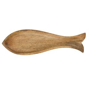 Plato en forma de pez Bandeja de exhibición decorativa de madera Plato decorativo Bandeja de servicio Tamaño personalizado Color de madera natural - Product Image 1