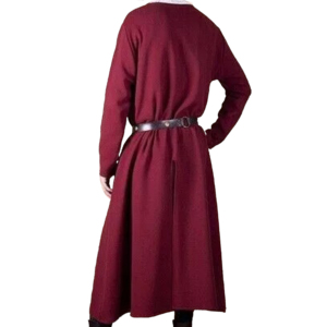 Medieval Cotton Long Sleeves Crew Neck Red Tunic for Adults Perfect for Medieval Fairs Historical Reenactments Themed Parties - Product Image 2