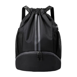 Sac à cordon personnalisé en polyester imperméable pour le sport, la gym et les activités de plein air – Sac à dos décontracté - Product Image 1