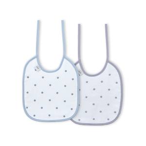 Juego de Baberos 100% Algodón, 0-12 Meses, Gris y Azul, Paquete de 2 Unidades - Product Image 1