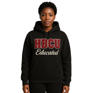 Sweat à capuche en chenille brodé avec le logo de la sororité grecque Delta Divine Nine, pour les étudiants des HBCU, mode universitaire - Product Image 1