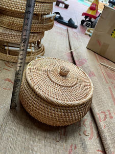 Cesta Redonda De Ratán Para Pan Y Fruta Ideal Para Picnics Cesta De Calidad Hecha En Vietnam - Product Image 6