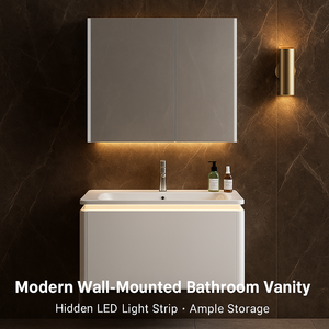 Lavabo intelligent Tenture murale commerciale Étanche Rangement personnalisé à DEL Armoire à miroir de salle de bain en acier inoxydable - Product Image 3