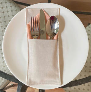 Linen cutlery pouch Portable Cotton Linen <b>Storage</b> <b>Bag</b> for Simple Knife Fork Flatware Sets for Outdoor Restaurant Home - Product Image 1