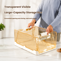 Boîte de rangement pliable pour blocs de construction pour enfants, organiseur de jouets, bac de rangement réglable pour briques, boîte d'organisation en plastique pour salle de jeux