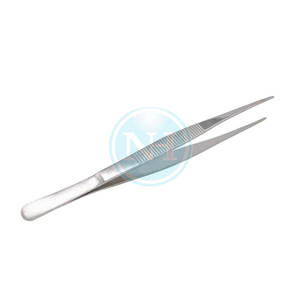 Pinces à pansements droites médicales délicates avec mâchoires dentelées pour une prise en main précise, pinces à pansements droites dentelées - Product Image 2