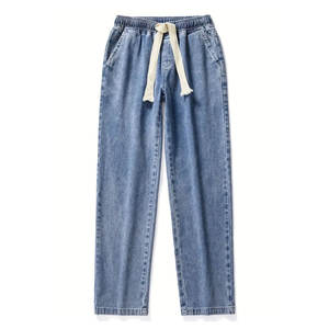 Mens Classic Straight Cut Denim <b>Jeans</b> Trousers Durable Cotton Fabric <b>Workwear</b> Style Comfortable Fit Wholesale Bulk Supply - Product Image 1