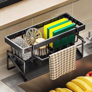 Four Tier Metal Standing <b>Rack</b> with Draining Design for <b>Kitchen</b> Countertop <b>Storage</b> Sustainable Multifunction Space Organization - Product Image 6