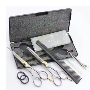 Tijeras de peluquero Tijeras con mango de Ángel Juego de dientes planos Peluquería profesional 440C Juego de tijeras de peluquería de 6 pulgadas - Product Image 1