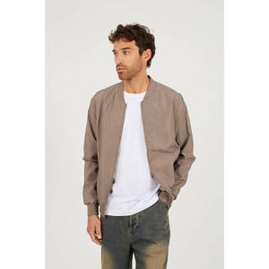 Chaqueta Bomber de Invierno para Hombre, con Cierre Frontal, Diseño Casual, Logotipo Personalizado de Alta Calidad, Resistente al Viento, Transpirable, con Cuello Redondo - Product Image 1