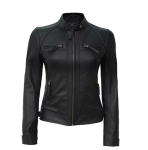 Chaqueta de Invierno Acolchada para Mujer, Diseño 2026, Chaqueta de Cuero Genuino, Estilo Casual, Cierre de Cremallera, Forro Cálido, Fabricante y Mayorista OEM - Product Image 1